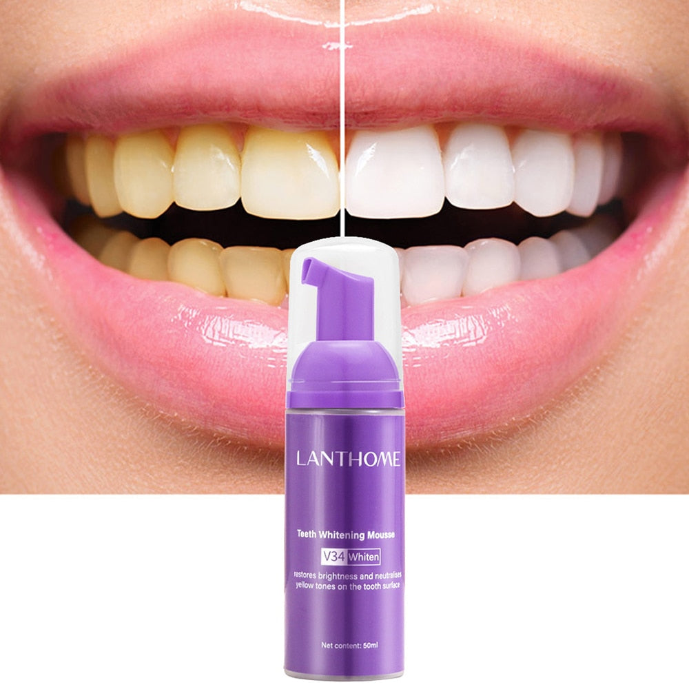 "Unveil Your Radiant Smile: Teeth Whitening Mousse, the Ultimate Solution for Deep Cleaning and Restoring Confidence!"
