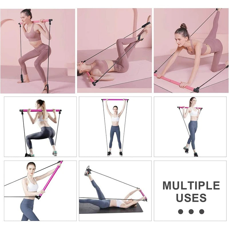 Multi-Functional Pilates Bar - Full Body Workout At Home