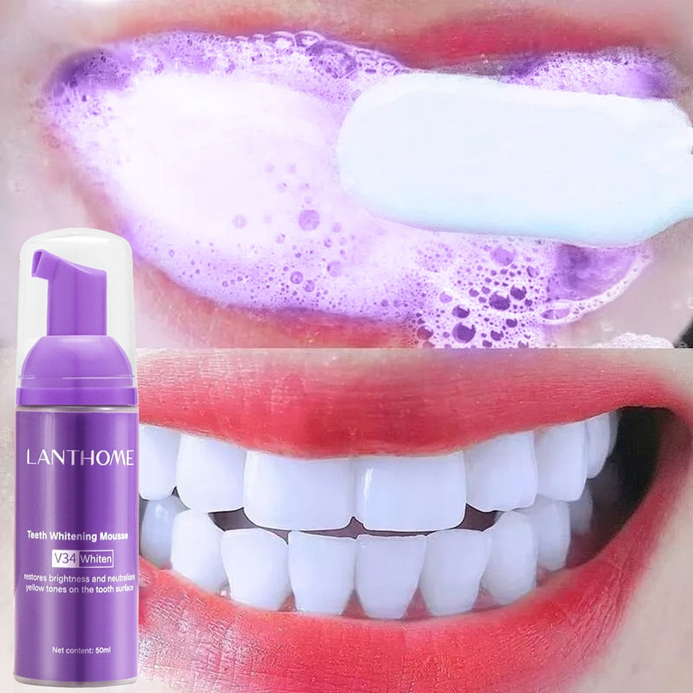 "Unveil Your Radiant Smile: Teeth Whitening Mousse, the Ultimate Solution for Deep Cleaning and Restoring Confidence!"
